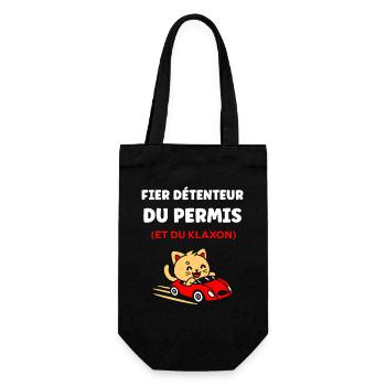 Humour permis de conduire - Sac à bouteille - noir - Devant