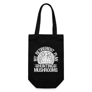 Morel Mushrooms Retirement Plan Hunting Mushroom - Geschenkbeutel für Flaschen - Schwarz - Vorne