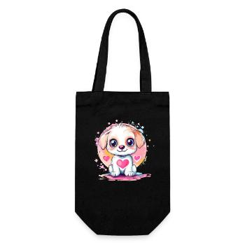Little Heart Favorite Puppy - Gift Bag for Bottles - black - Front