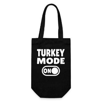 Turkey Mode ON - Geschenkbeutel für Flaschen - Schwarz - Vorne