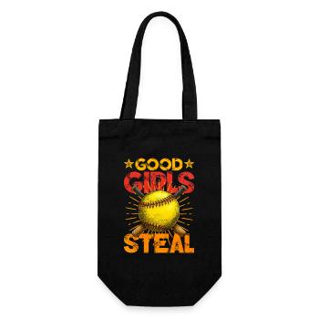 Softball - Gift Bag for Bottles - black - Front