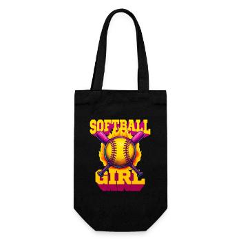 Softball - Gift Bag for Bottles - black - Front