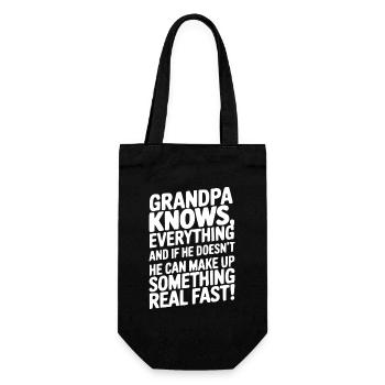 Lustiger Opa Zitat Großvater - Geschenkbeutel für Flaschen - Schwarz - Vorne