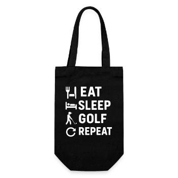 Eat Sleep Golf Repeat Funny Golf Player Design - Gift Bag for Bottles - black - Front