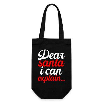 Chère Père Noël je peux vous expliquer - Sac à bouteille - noir - Devant