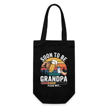 Papy en devenir loading futur grand-père - Sac à bouteille - noir - Devant