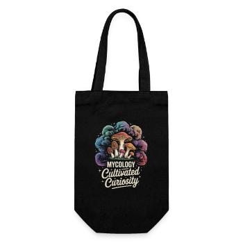 Mycology Cultivated Curiosity Fungi Science - Geschenkbeutel für Flaschen - Schwarz - Vorne