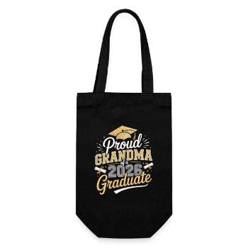 Fière grand-mère diplômée 2026 - Sac à bouteille - noir - Devant