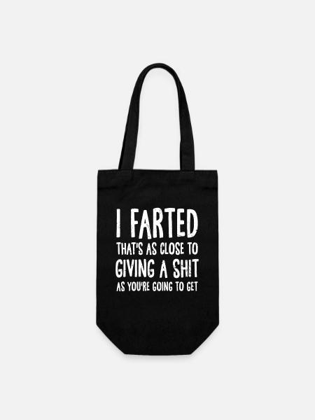 Pet drôle Dire Humour Rétro Citation Sarcastique - Sac à bouteille - noir