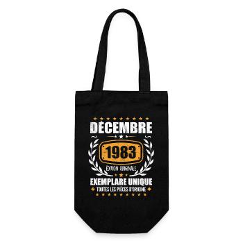 Décembre 1983 Anniversaire - Nées En Décembre 1983 - Sac à bouteille - noir - Devant