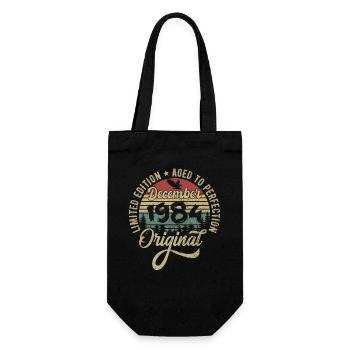 Dezember 1984 - Legende Seit Dezember 1984 - Geschenkbeutel für Flaschen - Schwarz - Vorne