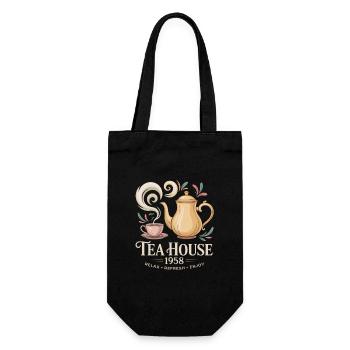 Publicité pour le thé vintage - Sac à bouteille - noir - Devant