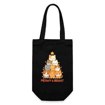 Meowy and Bright Cat Stack, Love Kittens  - Gift Bag for Bottles - black - Front