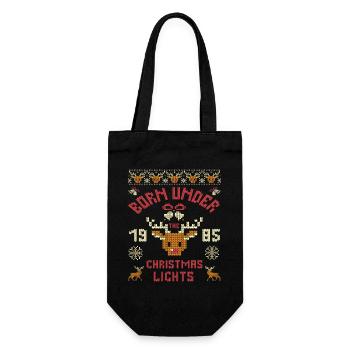 Vintage 1985 Birthday Under Christmas Lights - Gift Bag for Bottles - black - Front