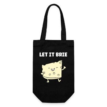 Humor Brie-Käse - Geschenkbeutel für Flaschen - Schwarz - Vorne