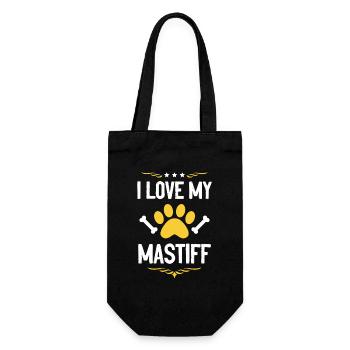 I love my Mastiff - Gift Bag for Bottles - black - Front
