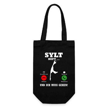 Vacances à la mer du Nord QUAND SYLT APPELLE DRÔLE - Sac à bouteille - noir - Devant