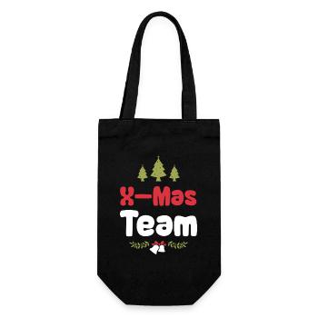 X-Mas Team - Gift Bag for Bottles - black - Front
