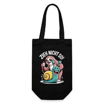 Zieh Nicht So Sloth Humor - Geschenkbeutel für Flaschen - Schwarz - Vorne