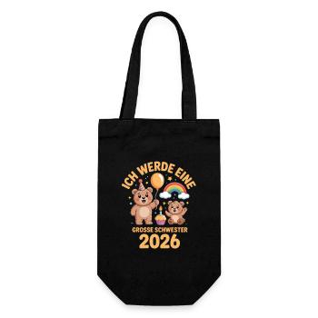 Je vais être une grande sœur 2026 Ours - Sac à bouteille - noir - Devant