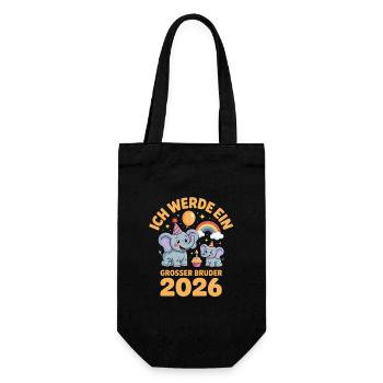 Je vais être un grand frère éléphant 2026 - Sac à bouteille - noir - Devant