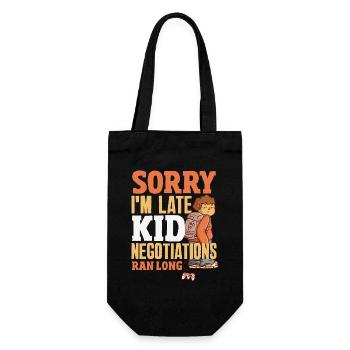 Sorry I'm late. - Gift Bag for Bottles - black - Front