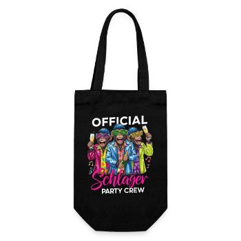 Official Schlager Party Crew - Geschenkbeutel für Flaschen - Schwarz - Vorne