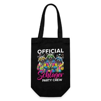 Official Schlager Party Crew - Geschenkbeutel für Flaschen - Schwarz - Vorne
