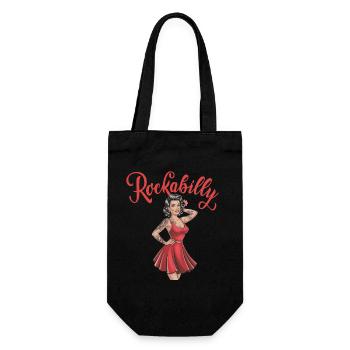 Rockabilly Vintage Pin-up Tattoo Style - Geschenkbeutel für Flaschen - Schwarz - Vorne