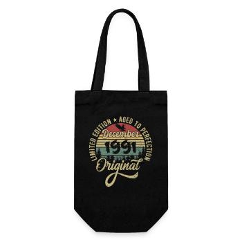 Dezember 1991 - Legende Seit Dezember 1991 - Geschenkbeutel für Flaschen - Schwarz - Vorne