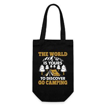 Camping - Gift Bag for Bottles - black - Front