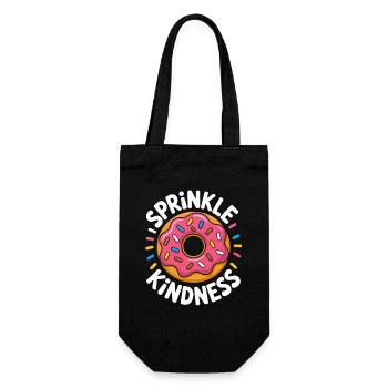 Sprinkle Kindness Warmth Donut Love - Gift Bag for Bottles - black - Front