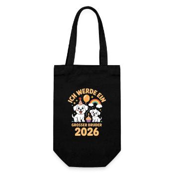 Je vais être un chiot chien grand frère 2026 - Sac à bouteille - noir - Devant