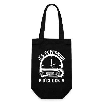 Baritone Player It ́s O ́Clock Euphonium - Gift Bag for Bottles - black - Front