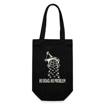Adventure Mode – No Road No Problem - Gift Bag for Bottles - black - Front