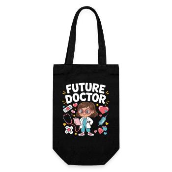 Dessin animé du futur docteur - Sac à bouteille - noir - Devant