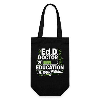 Doctorate of Education in progress - Gift Bag for Bottles - black - Front
