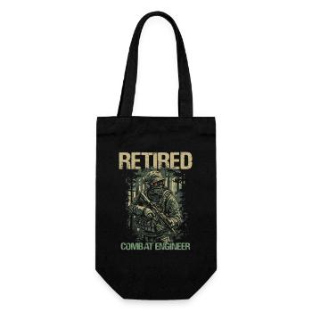Calm Combat Engineer Illustration - Gift Bag for Bottles - black - Front