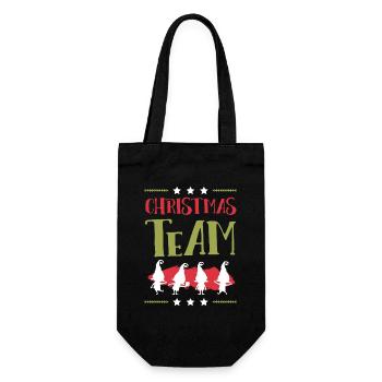 Weihnachten Team Christmas - Gift Bag for Bottles - black - Front