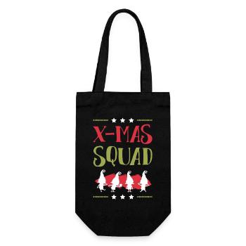 X-Mas Squad - Gift Bag for Bottles - black - Front