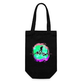 Snowboard - Gift Bag for Bottles - black - Front