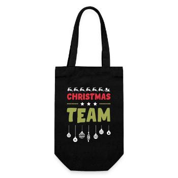 Weihnachten Team Christmas - Gift Bag for Bottles - black - Front