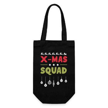 X-Mas Squad - Gift Bag for Bottles - black - Front