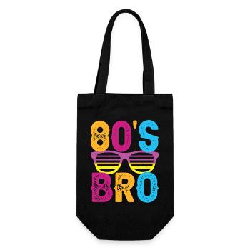 80s Birthday 80s Fancy Dress Party - Gift Bag for Bottles - black - Front