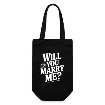Will You Marry Me? - Gift Bag for Bottles - black - Front