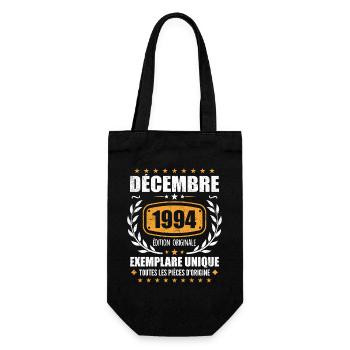 Décembre 1994 Anniversaire - Nées En Décembre 1994 - Sac à bouteille - noir - Devant