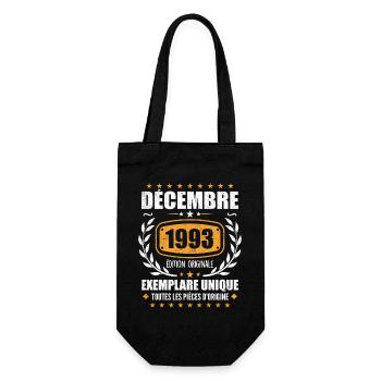 Décembre 1993 Anniversaire - Nées En Décembre 1993 - Sac à bouteille - noir - Devant