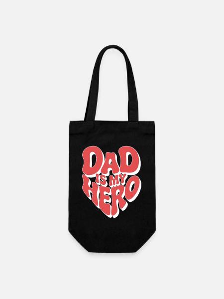 Mon père est mon héros - Sac à bouteille - noir