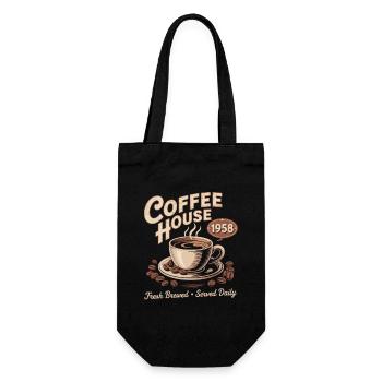 Vintage Kaffee Werbung - Geschenkbeutel für Flaschen - Schwarz - Vorne
