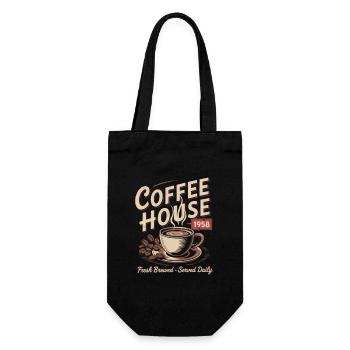 Vintage Kaffee Werbung - Geschenkbeutel für Flaschen - Schwarz - Vorne